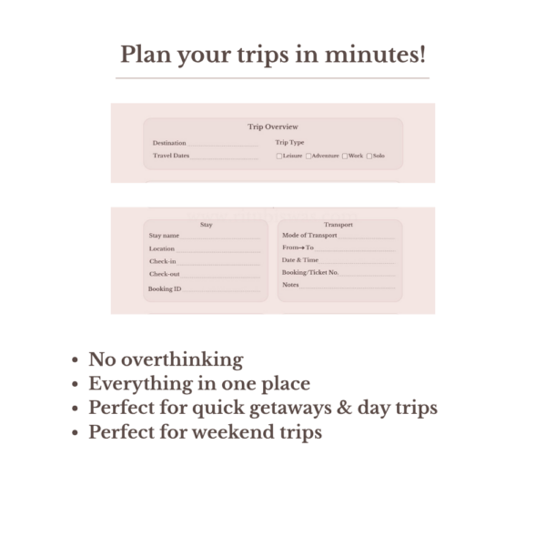 Plan your trips in minutes with the effortless weekend trip planner